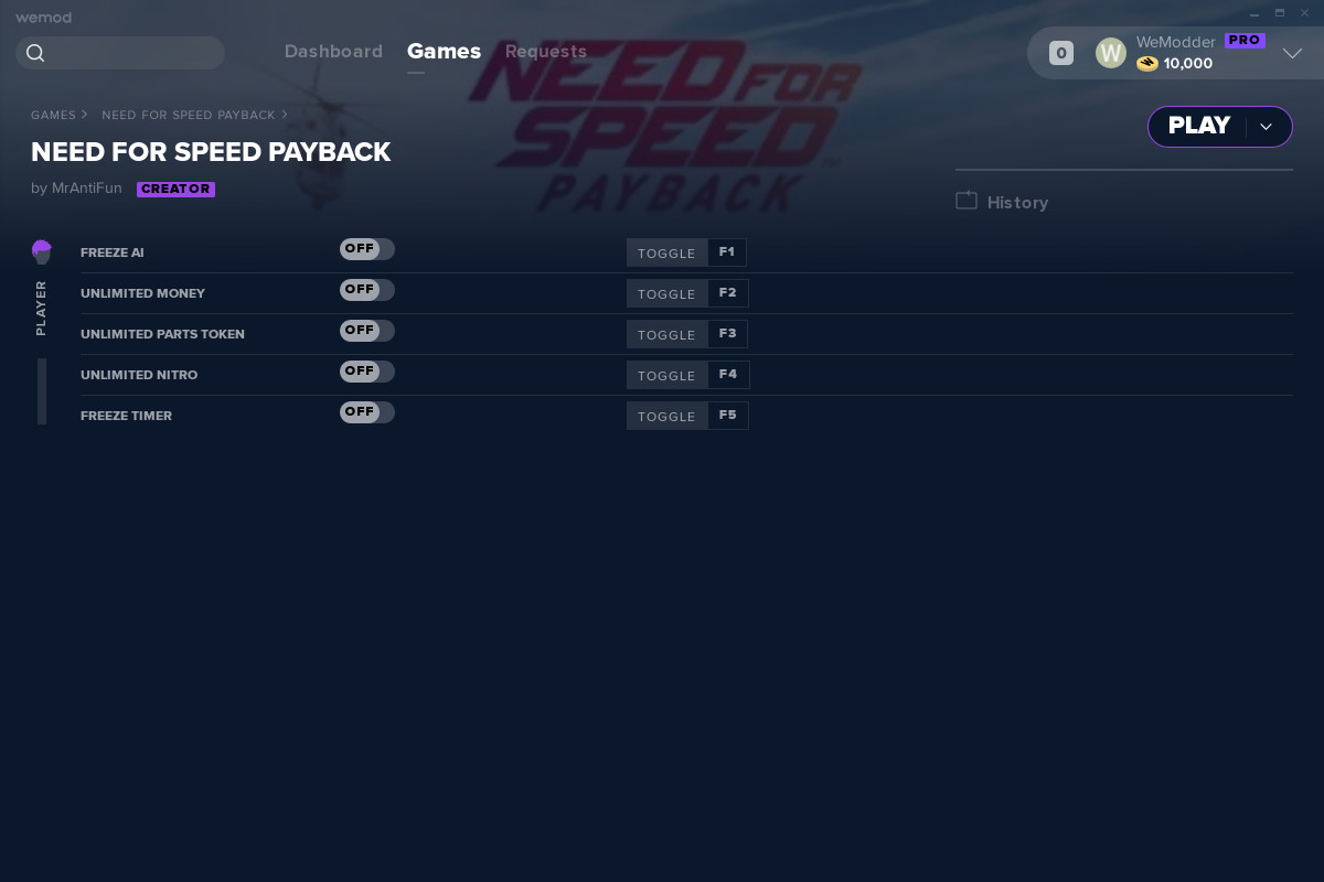 need for speed payback trainers